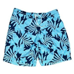 Lands' End Men’s Blue Tropical Swim Trunk‎ Shorts Sz. L